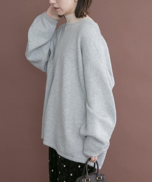 ITEMS URBANRESEARCH(アイテムズ アーバンリサーチ)の「2WAYボリュームニット(ニット/セーター・レディース・チャコールグレー/ライトブルー/ベージュ・FREE)」の22枚目の写真
