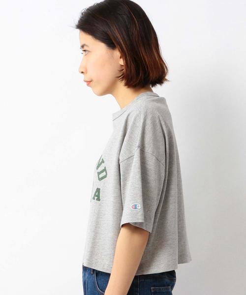 Another Edition(アナザーエディション)の「AE×ChampionロゴショートT/ BCAE×ChampionLOGO SHORT◆(Tシャツ/カットソー・レディース・オフホワイト/グレー/レッド・フリー)」の5枚目の写真