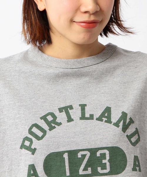 Another Edition(アナザーエディション)の「AE×ChampionロゴショートT/ BCAE×ChampionLOGO SHORT◆(Tシャツ/カットソー・レディース・オフホワイト/グレー/レッド・フリー)」の10枚目の写真