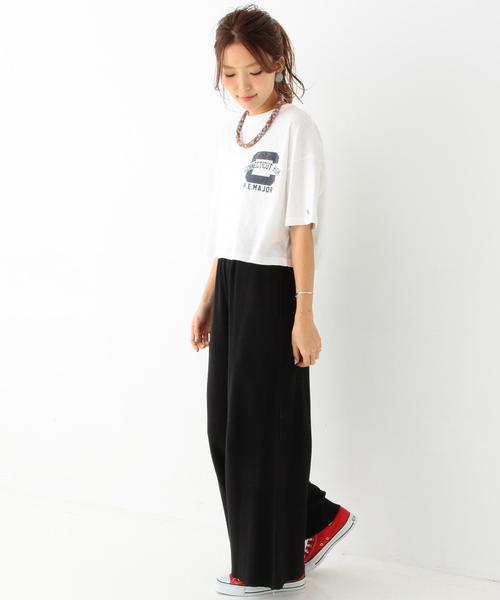 Another Edition(アナザーエディション)の「AE×ChampionロゴショートT/ BCAE×ChampionLOGO SHORT◆(Tシャツ/カットソー・レディース・オフホワイト/グレー/レッド・フリー)」の7枚目の写真