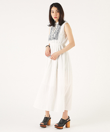 MOUSSY | EMBROIDERY SLEEVELESS DRESS(ワンピース)