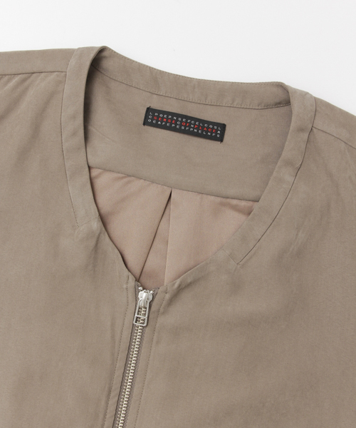 SENSE OF PLACE by URBAN RESEARCH（センスオブプレイスバイアーバンリサーチ）の「ベロアロングノーカラーZIPシャツ（シャツ/ブラウス・メンズ・ベージュ/ブラック・LARGE/MEDIUM）」の16枚目の写真