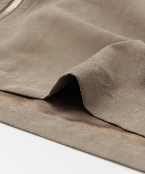 SENSE OF PLACE by URBAN RESEARCH（センスオブプレイスバイアーバンリサーチ）の「ベロアロングノーカラーZIPシャツ（シャツ/ブラウス・メンズ・ベージュ/ブラック・LARGE/MEDIUM）」の12枚目の写真