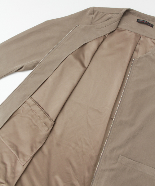 SENSE OF PLACE by URBAN RESEARCH（センスオブプレイスバイアーバンリサーチ）の「ベロアロングノーカラーZIPシャツ（シャツ/ブラウス・メンズ・ベージュ/ブラック・LARGE/MEDIUM）」の13枚目の写真