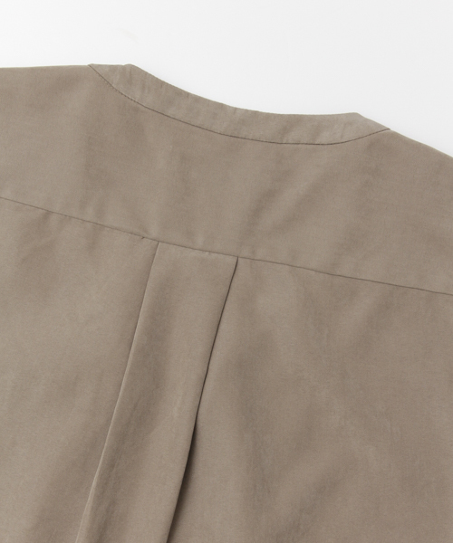 SENSE OF PLACE by URBAN RESEARCH（センスオブプレイスバイアーバンリサーチ）の「ベロアロングノーカラーZIPシャツ（シャツ/ブラウス・メンズ・ベージュ/ブラック・LARGE/MEDIUM）」の14枚目の写真