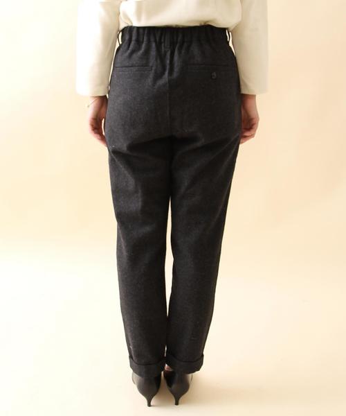 coen（コーエン）の「ウォッシャブルウールテーパードパンツ（その他パンツ・レディース・ダークグレー/ネイビー・MEDIUM/LARGE）」の4枚目の写真