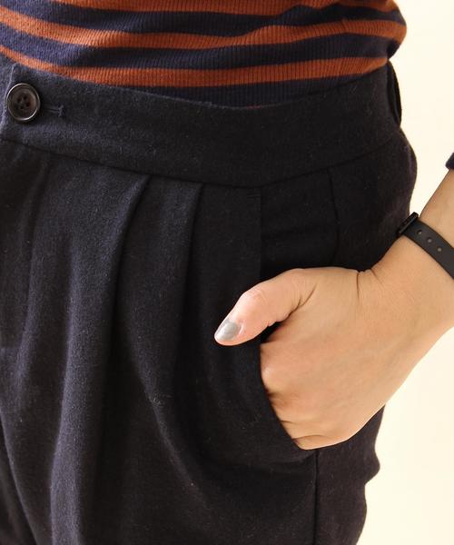 coen（コーエン）の「ウォッシャブルウールテーパードパンツ（その他パンツ・レディース・ダークグレー/ネイビー・MEDIUM/LARGE）」の7枚目の写真