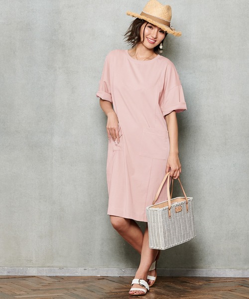 SweetMommy（スウィートマミー）の「【復刻】BIG Tシャツワンピース [マタニティ・授乳服]（マタニティウェア/グッズ・レディース・ネイビー/カーキ/ピンク/ライトブルーグレー/ブラック/ベージュ/モカ/アイボリー・FREE）」の8枚目の写真