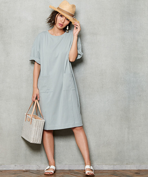 SweetMommy（スウィートマミー）の「【復刻】BIG Tシャツワンピース [マタニティ・授乳服]（マタニティウェア/グッズ・レディース・ネイビー/カーキ/ピンク/ライトブルーグレー/ブラック/ベージュ/モカ/アイボリー・FREE）」の3枚目の写真