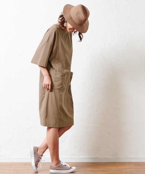 SweetMommy（スウィートマミー）の「【復刻】BIG Tシャツワンピース [マタニティ・授乳服]（マタニティウェア/グッズ・レディース・ネイビー/カーキ/ピンク/ライトブルーグレー/ブラック/ベージュ/モカ/アイボリー・FREE）」の12枚目の写真