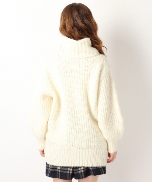 Heather（ヘザー）の「タートルシャギー*ケーブル　741818（ニット/セーター・レディース・ホワイト系その他/ミント/ピンク系その他・ONE SIZE）」の8枚目の写真