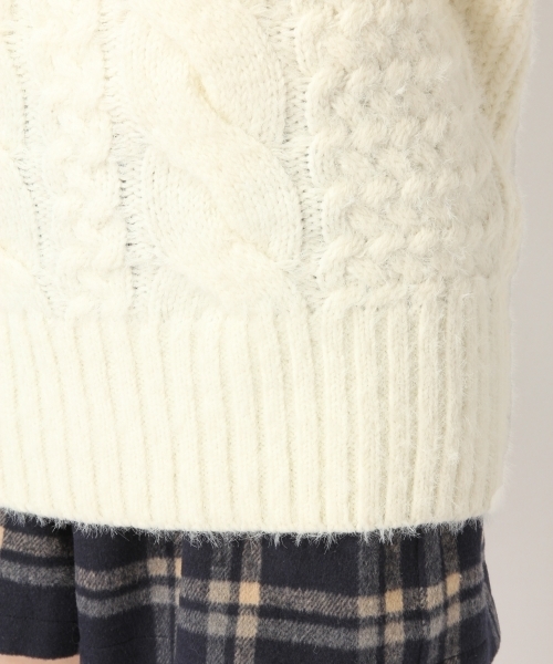 Heather（ヘザー）の「タートルシャギー*ケーブル　741818（ニット/セーター・レディース・ホワイト系その他/ミント/ピンク系その他・ONE SIZE）」の12枚目の写真