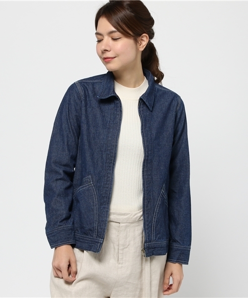 GREEN BOWL（グリーンボウル）の「GREEN BOWL Dungaree Full Zip Jacket/グリーンボウルフルジップジャケット（デニムジャケット・メンズ・インディゴブルー・38/36/40）」の5枚目の写真