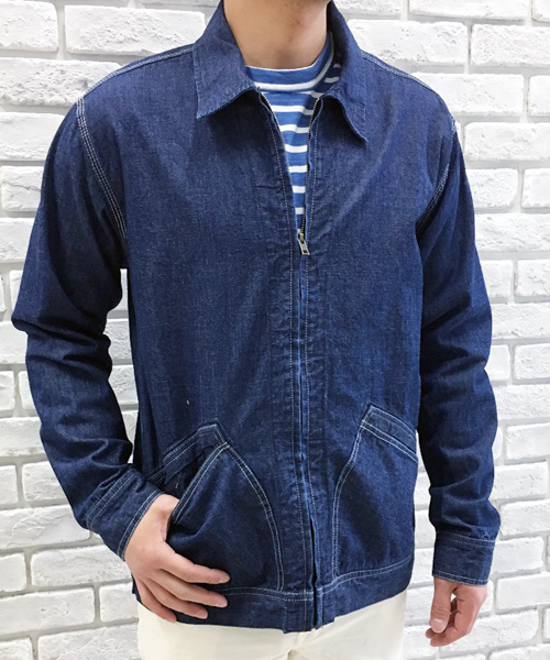GREEN BOWL（グリーンボウル）の「GREEN BOWL Dungaree Full Zip Jacket/グリーンボウルフルジップジャケット（デニムジャケット・メンズ・インディゴブルー・38/36/40）」の15枚目の写真