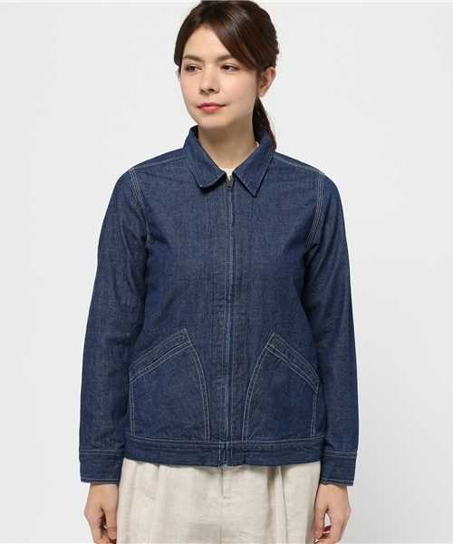 GREEN BOWL（グリーンボウル）の「GREEN BOWL Dungaree Full Zip Jacket/グリーンボウルフルジップジャケット（デニムジャケット・メンズ・インディゴブルー・38/36/40）」の6枚目の写真