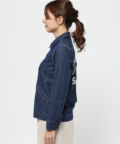 GREEN BOWL（グリーンボウル）の「GREEN BOWL Dungaree Full Zip Jacket/グリーンボウルフルジップジャケット（デニムジャケット・メンズ・インディゴブルー・38/36/40）」の7枚目の写真