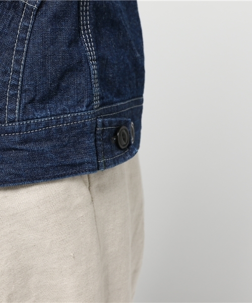 GREEN BOWL（グリーンボウル）の「GREEN BOWL Dungaree Full Zip Jacket/グリーンボウルフルジップジャケット（デニムジャケット・メンズ・インディゴブルー・38/36/40）」の2枚目の写真