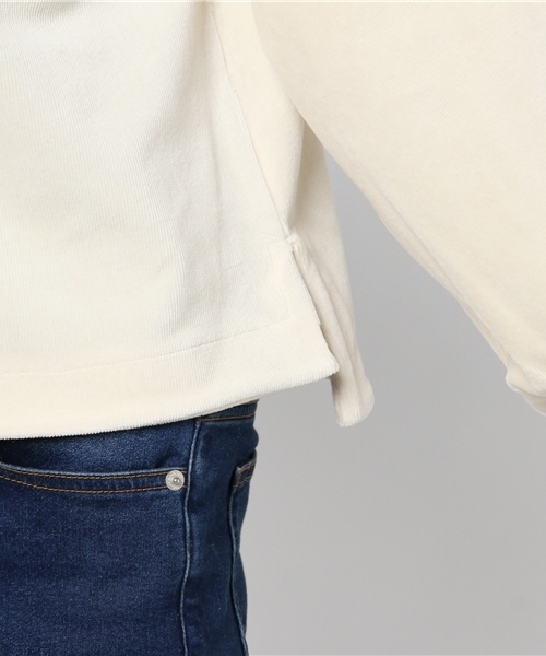 mysty woman（ミスティウーマン）の「カットコーデュロイボリューム袖プルオーバー（Tシャツ/カットソー・レディース・オフホワイト/ピンク/ブラック/ブル－グレ－・FREE）」の10枚目の写真