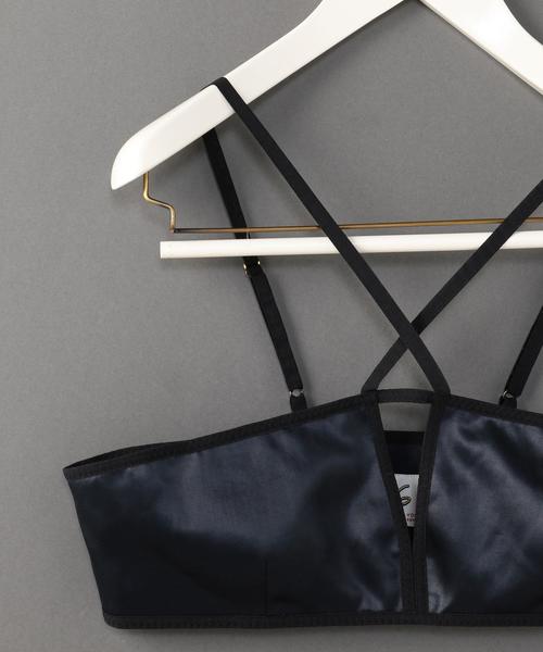 6(ロク)の「<6(ROKU)>SATIN BACK CROSS BRA/ブラ ◆(ブラジャー・レディース・ベージュ/ネイビー・FREE)」の8枚目の写真