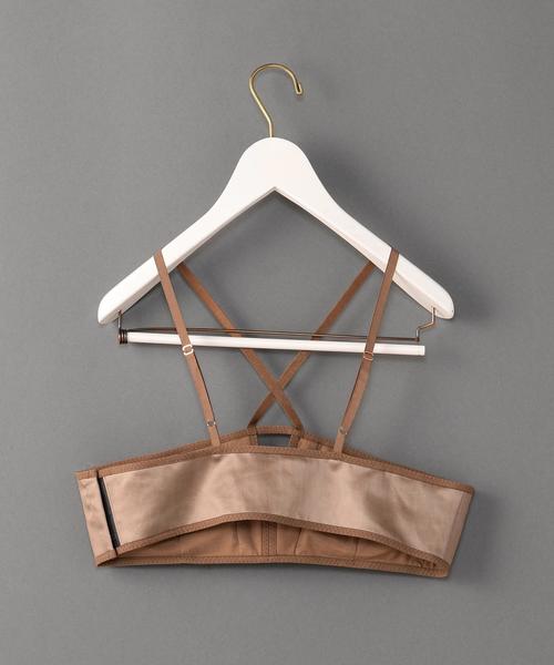 6(ロク)の「<6(ROKU)>SATIN BACK CROSS BRA/ブラ ◆(ブラジャー・レディース・ベージュ/ネイビー・FREE)」の5枚目の写真