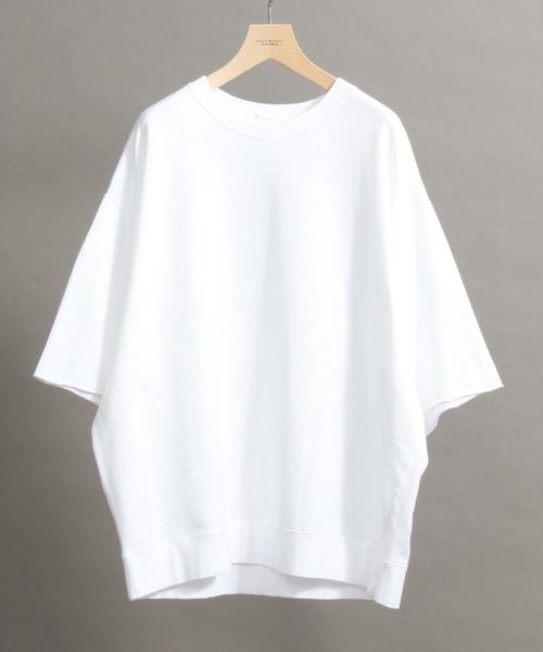 BEAUTY&YOUTH UNITED ARROWS（ビューティーアンドユースユナイテッドアローズ）の「BY スーパービッグ スウェット ハーフスリーブ -MADE IN JAPAN- ◆（Tシャツ/カットソー・メンズ・ケリー/ライトピンク/ネイビー/ホワイト・SMALL/LARGE/MEDIUM）」の2枚目の写真