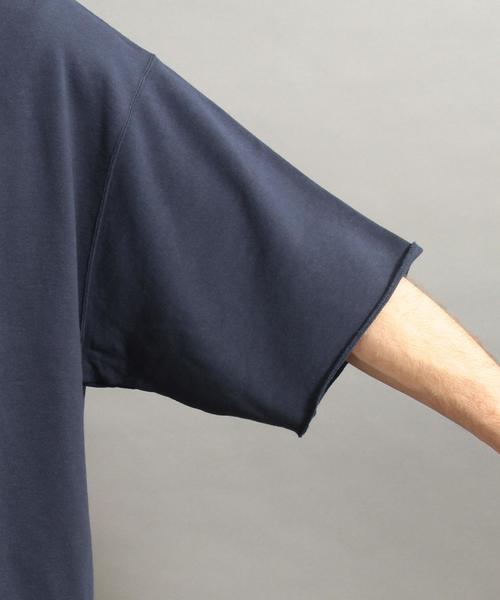 BEAUTY&YOUTH UNITED ARROWS（ビューティーアンドユースユナイテッドアローズ）の「BY スーパービッグ スウェット ハーフスリーブ -MADE IN JAPAN- ◆（Tシャツ/カットソー・メンズ・ケリー/ライトピンク/ネイビー/ホワイト・SMALL/LARGE/MEDIUM）」の13枚目の写真