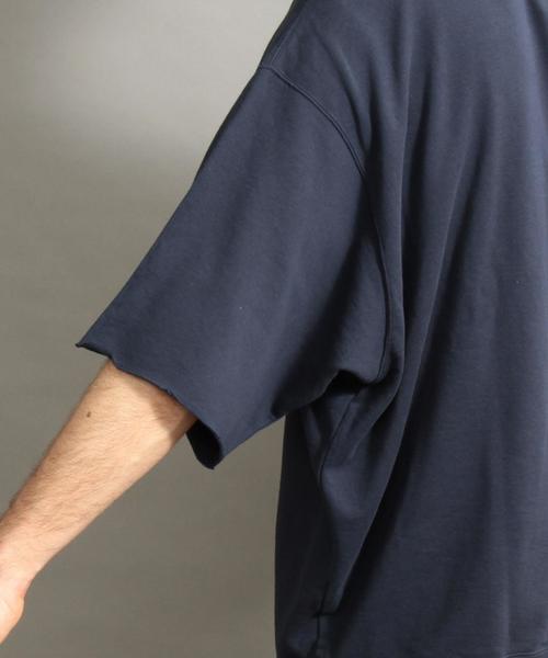 BEAUTY&YOUTH UNITED ARROWS（ビューティーアンドユースユナイテッドアローズ）の「BY スーパービッグ スウェット ハーフスリーブ -MADE IN JAPAN- ◆（Tシャツ/カットソー・メンズ・ケリー/ライトピンク/ネイビー/ホワイト・SMALL/LARGE/MEDIUM）」の15枚目の写真