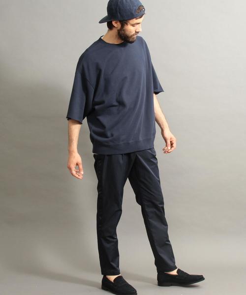 BEAUTY&YOUTH UNITED ARROWS（ビューティーアンドユースユナイテッドアローズ）の「BY スーパービッグ スウェット ハーフスリーブ -MADE IN JAPAN- ◆（Tシャツ/カットソー・メンズ・ケリー/ライトピンク/ネイビー/ホワイト・SMALL/LARGE/MEDIUM）」の9枚目の写真