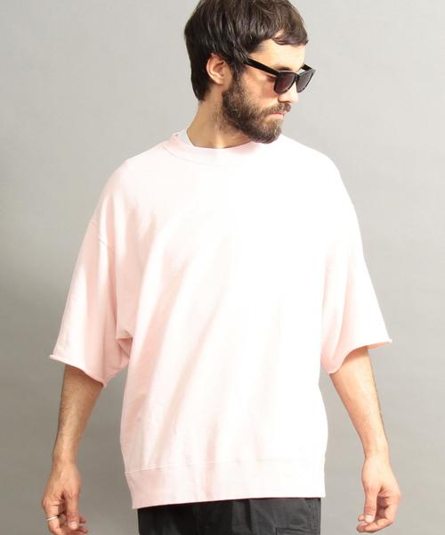 BEAUTY&YOUTH UNITED ARROWS（ビューティーアンドユースユナイテッドアローズ）の「BY スーパービッグ スウェット ハーフスリーブ -MADE IN JAPAN- ◆（Tシャツ/カットソー・メンズ・ケリー/ライトピンク/ネイビー/ホワイト・SMALL/LARGE/MEDIUM）」の11枚目の写真