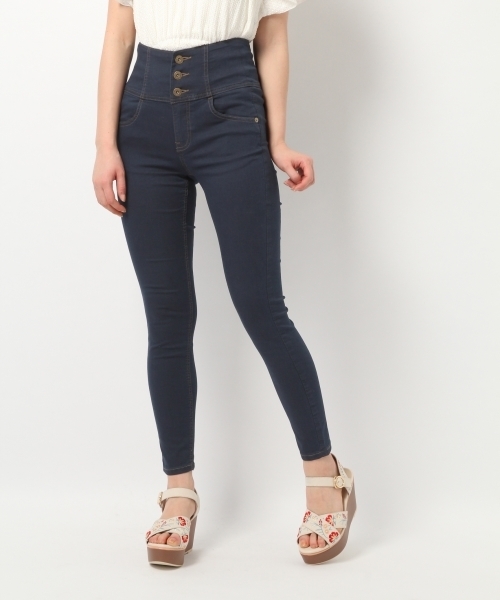 Heather(ヘザー)の「ライトオンス/ISKOハイウエストスキニー 757533 (その他パンツ・レディース・ネイビー/ブラック/ライトブルー・MEDIUM/X-SMALL/SMALL)」の3枚目の写真