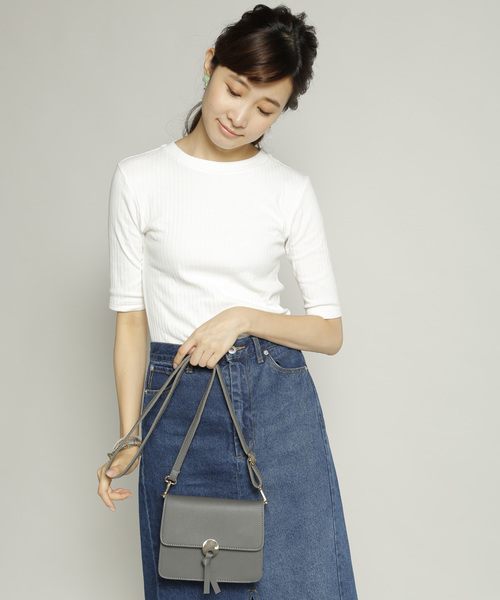 PLAIN CLOTHING(プレーンクロージング)の「ミニショルダーバッグ【PLAIN CLOTHING】(ショルダーバッグ・レディース・ブラック/グレー/キャメル・FREE)」の9枚目の写真