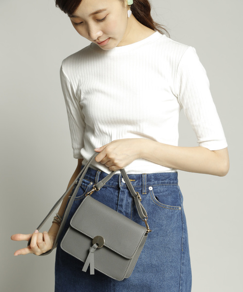 PLAIN CLOTHING(プレーンクロージング)の「ミニショルダーバッグ【PLAIN CLOTHING】(ショルダーバッグ・レディース・ブラック/グレー/キャメル・FREE)」の10枚目の写真