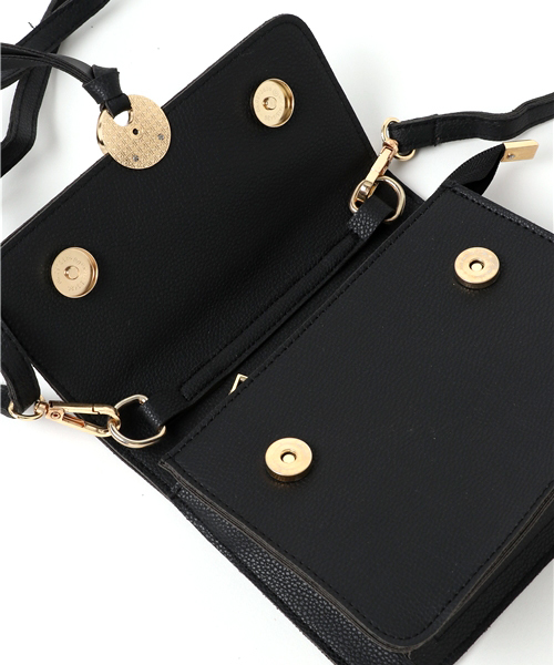 PLAIN CLOTHING(プレーンクロージング)の「ミニショルダーバッグ【PLAIN CLOTHING】(ショルダーバッグ・レディース・ブラック/グレー/キャメル・FREE)」の6枚目の写真