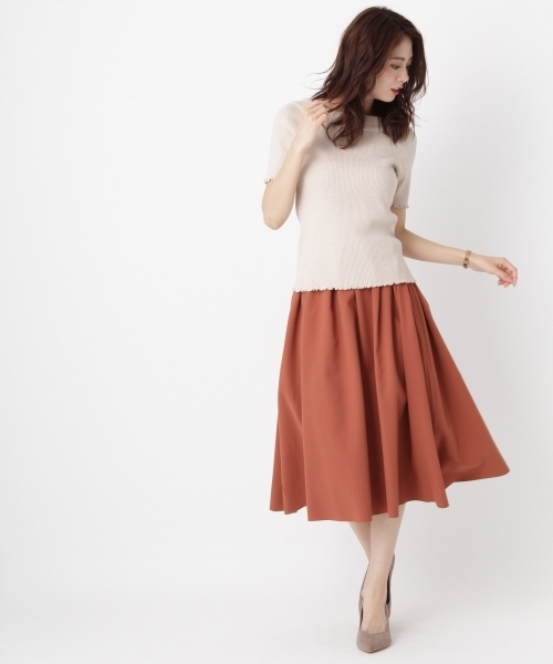 Andemiu(アンデミュウ)の「【1枚で2色楽しめるリバーシブル】ボンディングリバースカート768081(スカート・レディース・ネイビー/イエロー/ピンク/その他/グレー/ベビーピンク/グリーン/パープル・FREE/F/フリー)」の14枚目の写真