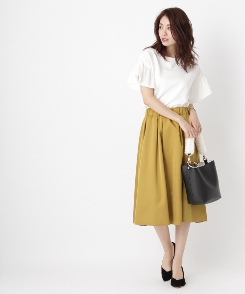 Andemiu(アンデミュウ)の「【1枚で2色楽しめるリバーシブル】ボンディングリバースカート768081(スカート・レディース・ネイビー/イエロー/ピンク/その他/グレー/ベビーピンク/グリーン/パープル・FREE/F/フリー)」の20枚目の写真