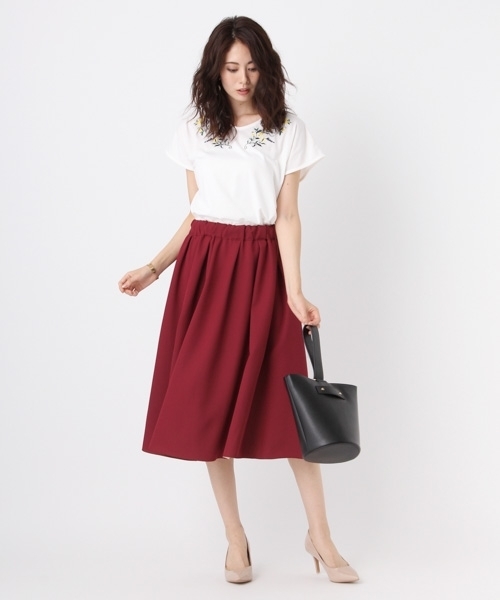 Andemiu(アンデミュウ)の「【1枚で2色楽しめるリバーシブル】ボンディングリバースカート768081(スカート・レディース・ネイビー/イエロー/ピンク/その他/グレー/ベビーピンク/グリーン/パープル・FREE/F/フリー)」の21枚目の写真