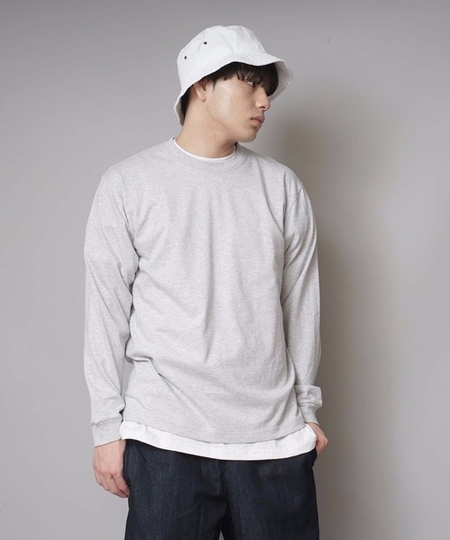 HANES（ヘインズ）の「【HANES/ヘインズ】BEFFY LONGSLEEVE TEE/ビーフィー/ロンT/無地/ユニセックス  ヘビーウェイト（Tシャツ/カットソー・メンズ・ネイビー/グレー/ホワイト/ブラック/チャコールグレー・LARGE/MEDIUM/X-LARGE/SMALL/X-SMALL）」の11枚目の写真