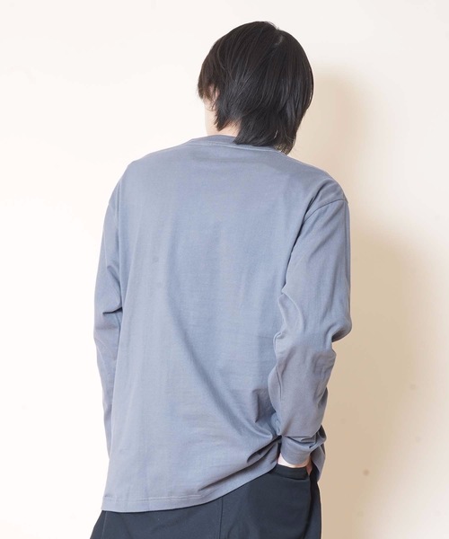HANES（ヘインズ）の「【HANES/ヘインズ】BEFFY LONGSLEEVE TEE/ビーフィー/ロンT/無地/ユニセックス  ヘビーウェイト（Tシャツ/カットソー・メンズ・ネイビー/グレー/ホワイト/ブラック/チャコールグレー・LARGE/MEDIUM/X-LARGE/SMALL/X-SMALL）」の15枚目の写真