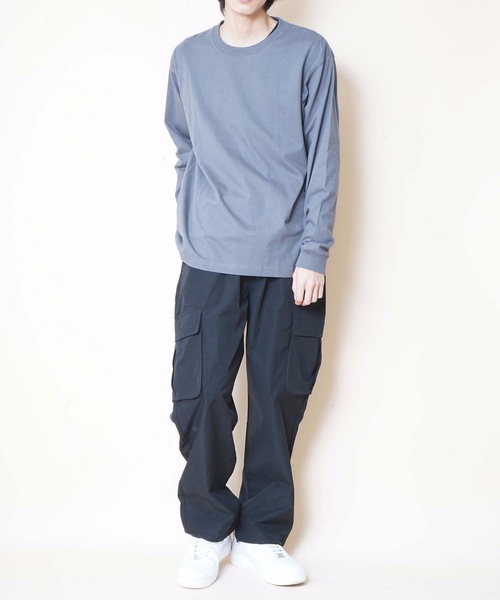 HANES（ヘインズ）の「【HANES/ヘインズ】BEFFY LONGSLEEVE TEE/ビーフィー/ロンT/無地/ユニセックス  ヘビーウェイト（Tシャツ/カットソー・メンズ・ネイビー/グレー/ホワイト/ブラック/チャコールグレー・LARGE/MEDIUM/X-LARGE/SMALL/X-SMALL）」の19枚目の写真