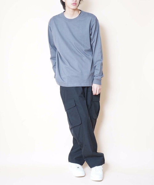 HANES（ヘインズ）の「【HANES/ヘインズ】BEFFY LONGSLEEVE TEE/ビーフィー/ロンT/無地/ユニセックス  ヘビーウェイト（Tシャツ/カットソー・メンズ・ネイビー/グレー/ホワイト/ブラック/チャコールグレー・LARGE/MEDIUM/X-LARGE/SMALL/X-SMALL）」の18枚目の写真