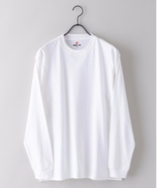 HANES（ヘインズ）の「【HANES/ヘインズ】BEFFY LONGSLEEVE TEE/ビーフィー/ロンT/無地/ユニセックス  ヘビーウェイト（Tシャツ/カットソー・メンズ・ネイビー/グレー/ホワイト/ブラック/チャコールグレー・LARGE/MEDIUM/X-LARGE/SMALL/X-SMALL）」の21枚目の写真
