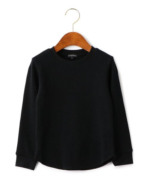 green label relaxing(グリーンレーベルリラクシング)の「WEB限定【キッズ】ドライ ワッフル クルーネック(Tシャツ/カットソー・キッズ・ブラック/グレー/ホワイト・125/105/135/115)」の2枚目の写真