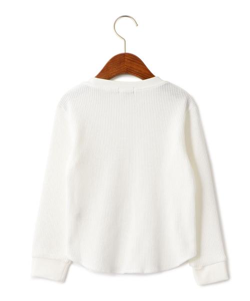 green label relaxing(グリーンレーベルリラクシング)の「WEB限定【キッズ】ドライ ワッフル クルーネック(Tシャツ/カットソー・キッズ・ブラック/グレー/ホワイト・125/105/135/115)」の4枚目の写真