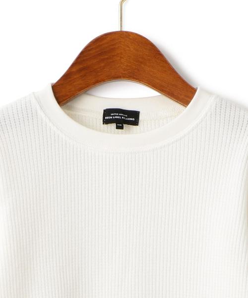 green label relaxing(グリーンレーベルリラクシング)の「WEB限定【キッズ】ドライ ワッフル クルーネック(Tシャツ/カットソー・キッズ・ブラック/グレー/ホワイト・125/105/135/115)」の5枚目の写真