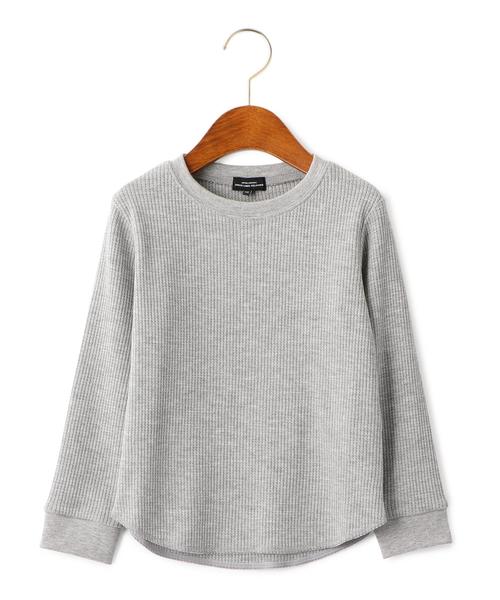 green label relaxing(グリーンレーベルリラクシング)の「WEB限定【キッズ】ドライ ワッフル クルーネック(Tシャツ/カットソー・キッズ・ブラック/グレー/ホワイト・125/105/135/115)」の14枚目の写真