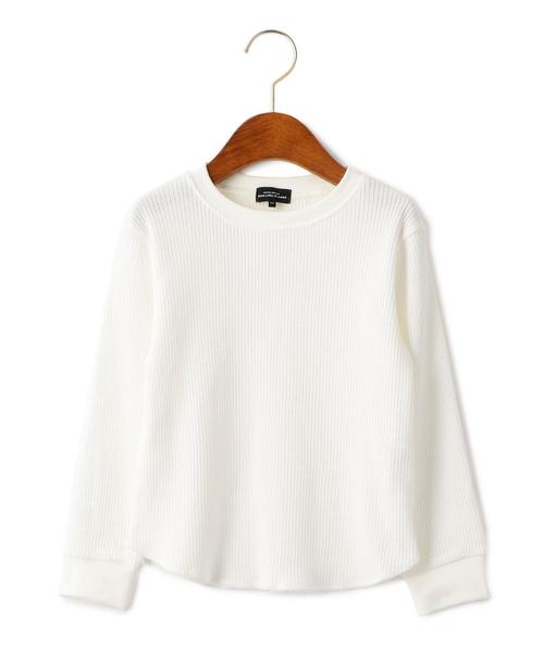 green label relaxing(グリーンレーベルリラクシング)の「WEB限定【キッズ】ドライ ワッフル クルーネック(Tシャツ/カットソー・キッズ・ブラック/グレー/ホワイト・125/105/135/115)」の16枚目の写真