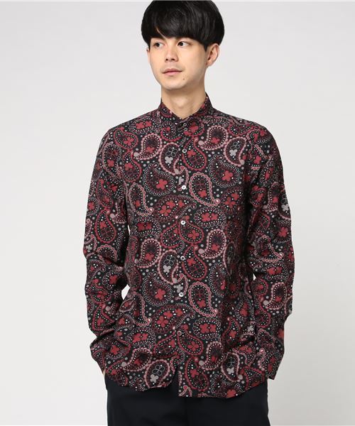 レビュー高評価アイテム特集｜ファッション通販 pretty green ペイズリーシャツ ブラック サイズ2プリティーグリーン トップス