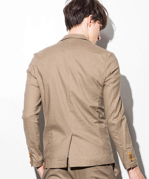 JH junhashimoto（ジェイエイチジュンハシモト）の「JH junhashimoto(ジェイエイチ ジュンハシモト)ストレッチリネンノッチドジャケット（テーラードジャケット・メンズ・ホワイト/ベージュ/ネイビー・SMALL/MEDIUM/LARGE）」の6枚目の写真