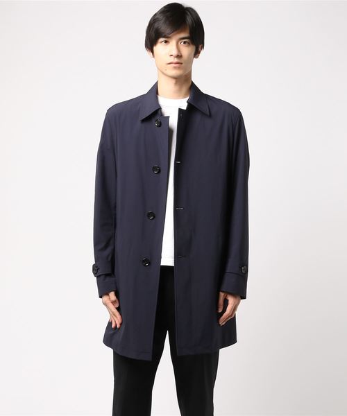 Taka Q タカキュー の タカキューメンズ Taka Q Men 超ストレッチステンカラースプリングコート ネイビー ステンカラーコート Wear