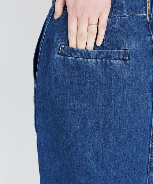 SHIPS（シップス）の「コットンリネンデニムポケットスカート